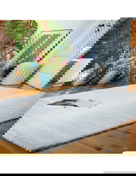 Tappeto salotto moderno crema Canyon 973