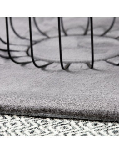 Tappeto moderno argento rotondo per salotto