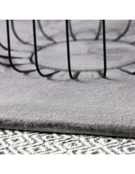 Tappeto moderno argento rotondo per salotto