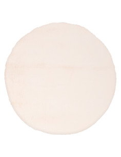 Tappeto moderno rotondo crema