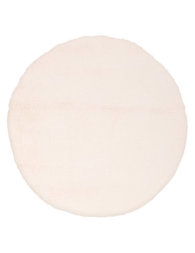 Tappeto moderno rotondo crema