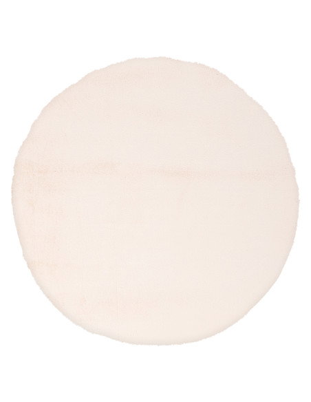Tappeto moderno rotondo crema