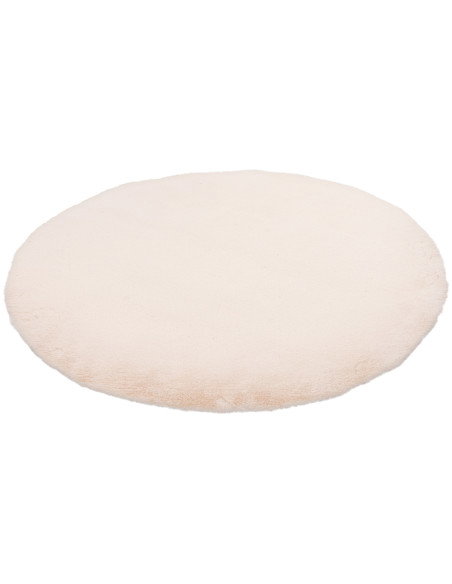 Tappeto moderno rotondo crema