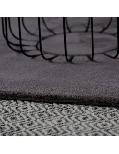 Tappeto moderno grigio rotondo per salotto