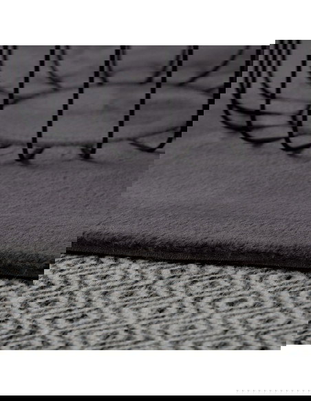 Tappeto moderno grigio rotondo per salotto