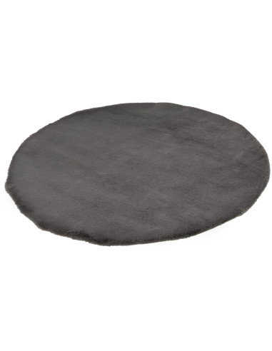 Tappeto moderno grigio rotondo per salotto