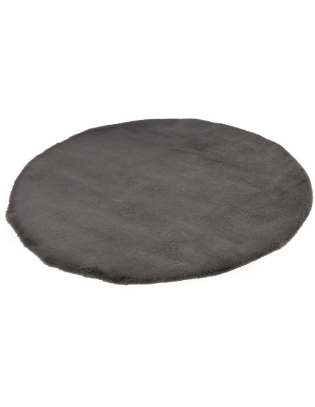 Tappeto moderno grigio rotondo per salotto