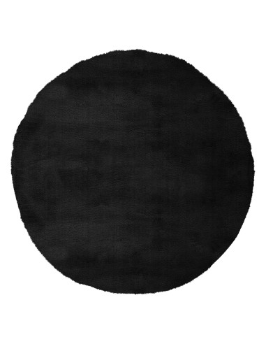 Tappeto moderno nero rotondo Cha Cha 535