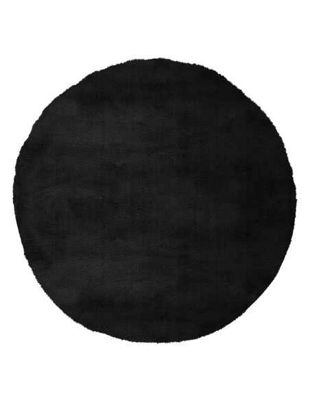 Tappeto moderno nero rotondo Cha Cha 535