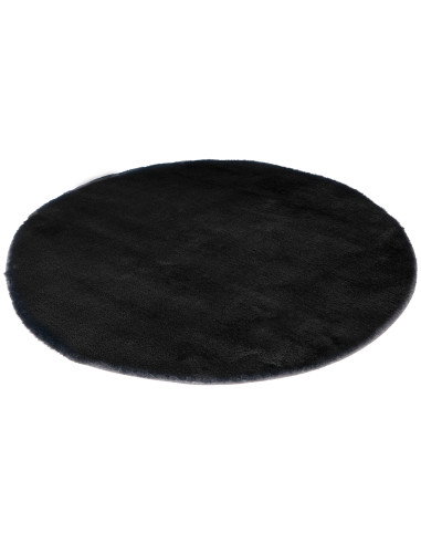 Tappeto moderno nero rotondo Cha Cha 535
