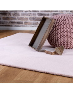 Tappeto moderno rosa cipria morbido e elegante 2