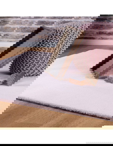 Tappeto moderno rosa cipria morbido e elegante