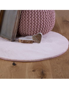 Tappeto moderno rosa cipria morbido e elegante 2