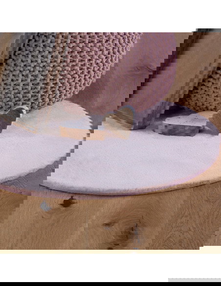 Tappeto moderno rosa cipria morbido e elegante