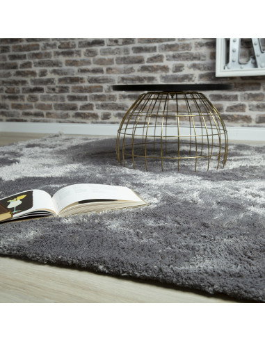 Curacao 490 Silver Soft Hand-Tufted Rug in Elegant Silver