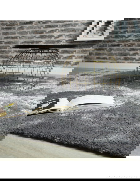 Curacao 490 Silver Soft Hand-Tufted Rug in Elegant Silver