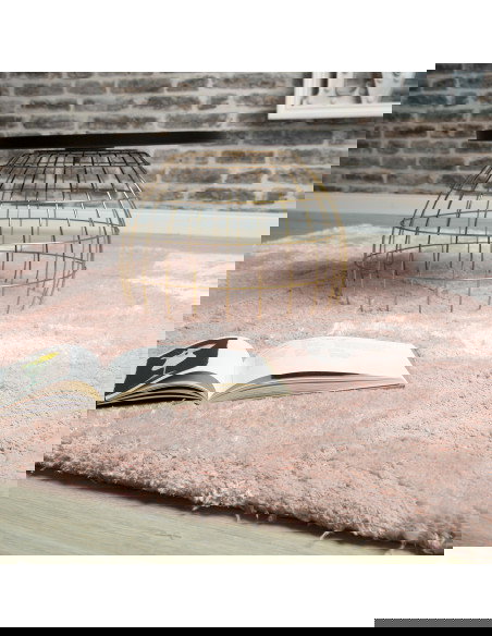 Tappeto moderno rosa cipria morbido e resistente