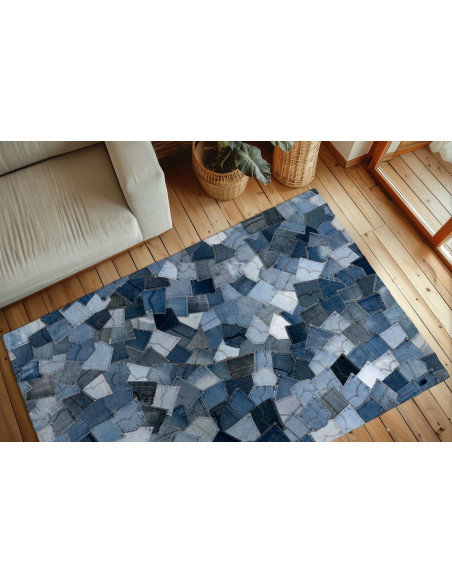 Tappeto moderno Denim Pocket 465 blu