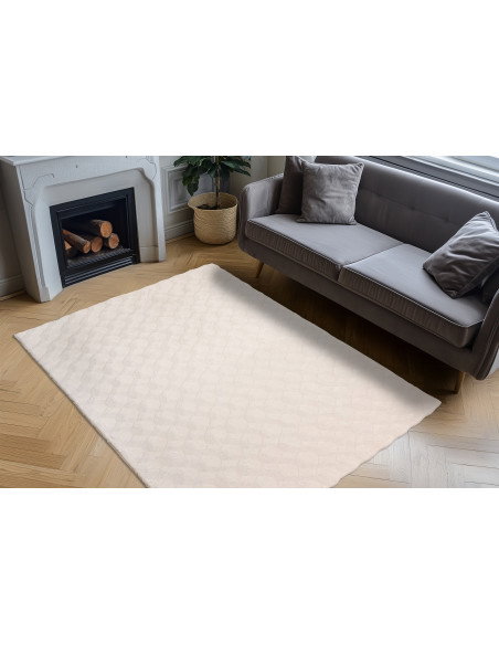 Tappeto moderno crema Diamond Cut 800