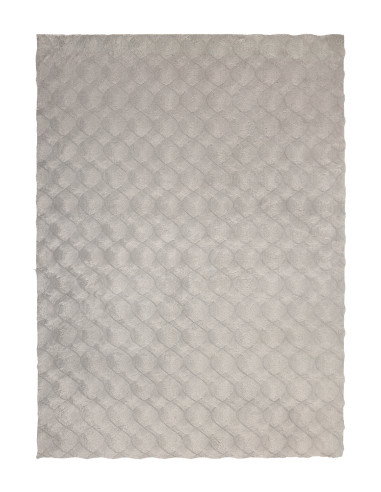 Tappeto moderno grigio rotondo