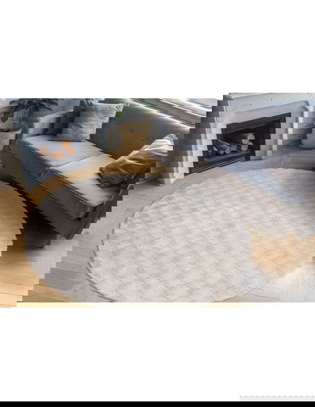 Diamond Cut 800 Grey Round Rug – Modern Soft Texture