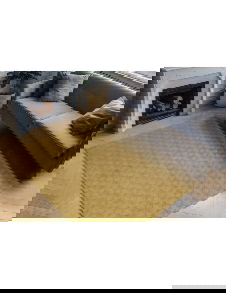 Diamond Cut 800 Honey Rug – Geometric Luxury Carpet