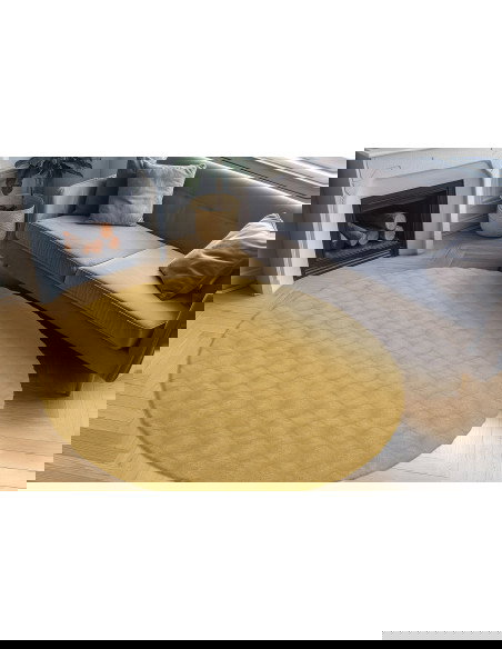 Diamond Cut 800 Honey Rug – Geometric Luxury Carpet