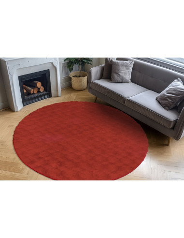 Diamond Cut 800 Redd Red Round Rug – Soft & Durable