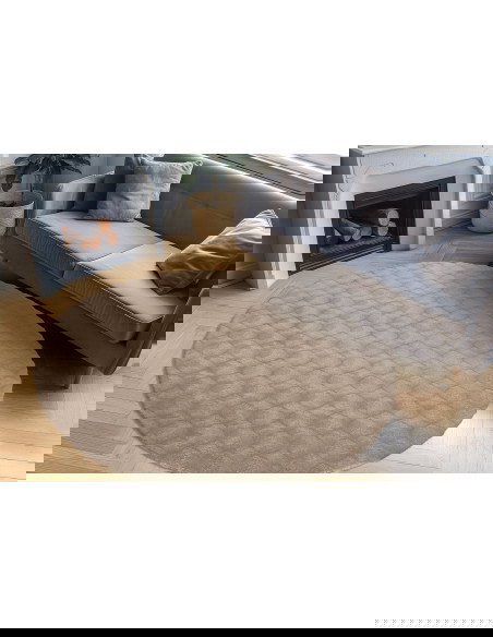 Tappeto moderno Diamond Cut 800 tortora