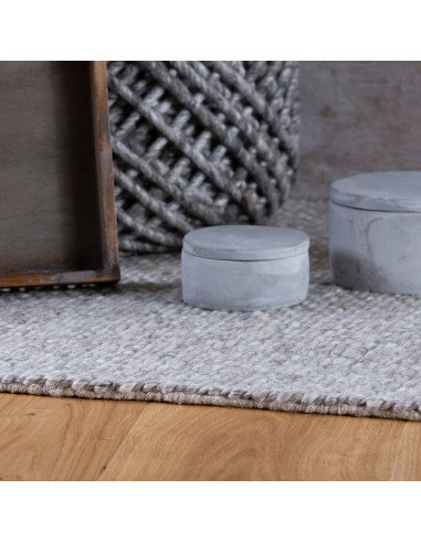 Eskil 515 Grey Handwoven Wool Rug – Soft & Durable