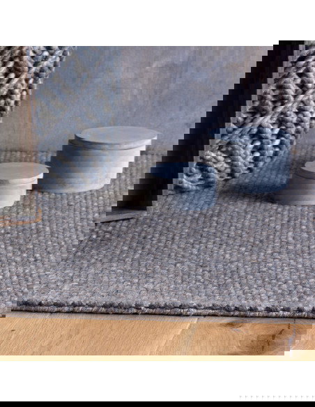 Eskil 515 Taupe Handwoven Wool Rug – Elegant Natural Carpet