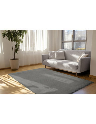 Tappeto salotto grigio moderno elegante e resistente