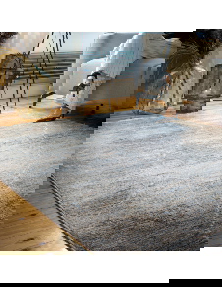 Everest 420 Multi Modern Geometric Rug in Soft Earth Tones