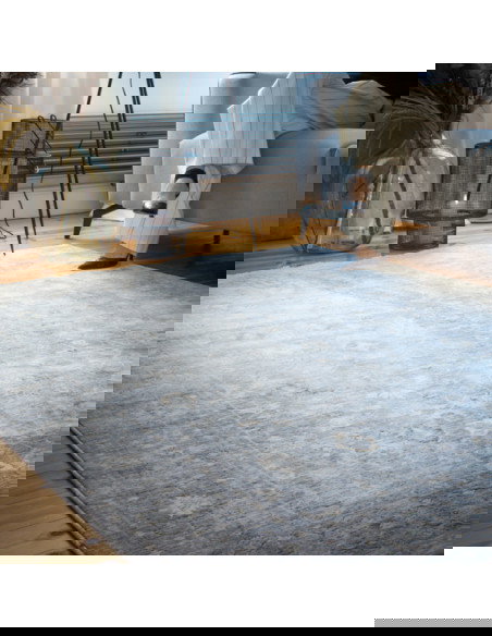 Everest 435 Grey Vintage-Style Rug with Soft Texture