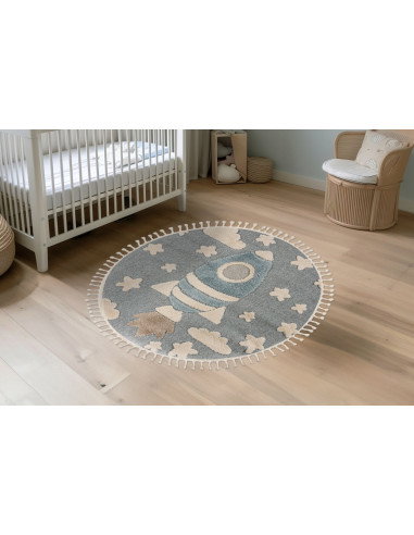 Tappeto moderno per cameretta con design spaziale