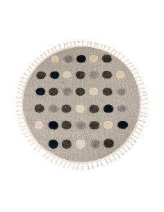 Tappeto moderno rotondo a pois per salotto