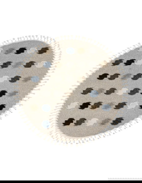 Tappeto moderno rotondo a pois per salotto