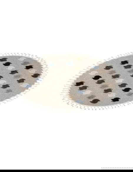 Tappeto moderno rotondo a pois per salotto