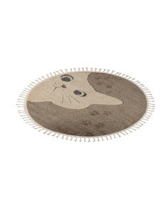 Fano 396 Cats Round Rug – Child-Friendly Soft Neutral Carpet 2