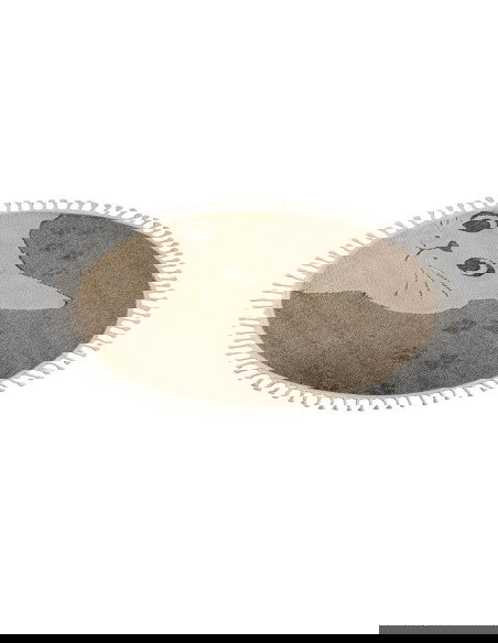 Tappeto moderno Fano con gatti beige e marrone