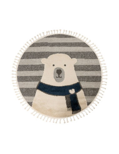 Fano 398 Bear Kids’ Round Rug – Soft & Durable Carpet