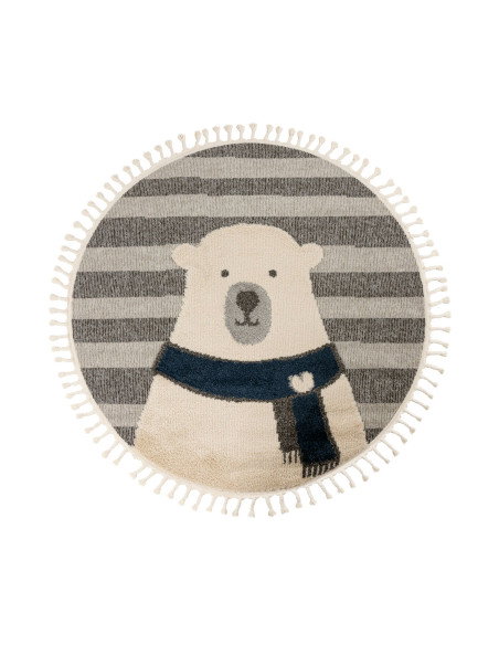 Fano 398 Bear Kids’ Round Rug – Soft & Durable Carpet