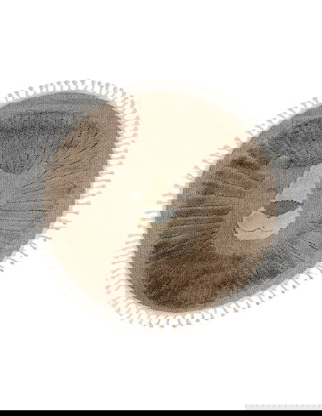 Tappeto moderno rotondo con leone per salotto