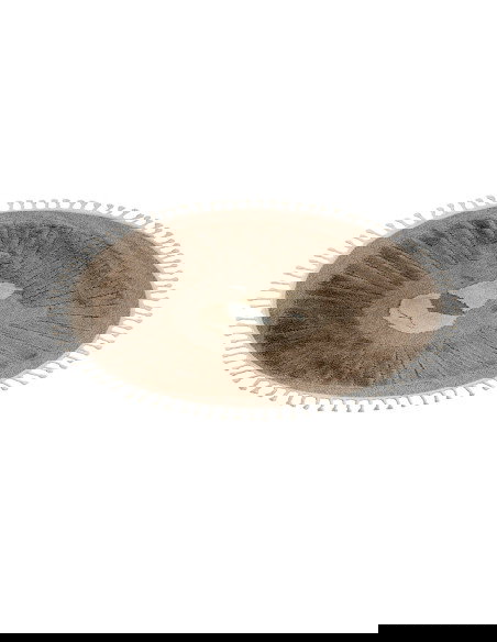 Tappeto moderno rotondo con leone per salotto