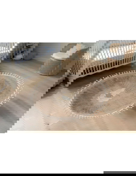 Tappeto moderno rotondo con leone per salotto