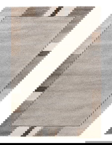 Frisco 281 Grey Modern Geometric Rug – Soft & Durable