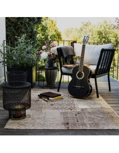 Gobelina 644 Grey Vintage Rug with Geometric Patterns 2