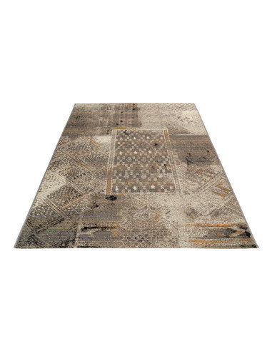 Gobelina 644 Grey Vintage Rug with Geometric Patterns