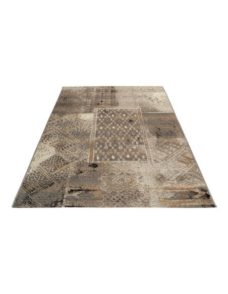 Gobelina 644 Grey Vintage Rug with Geometric Patterns