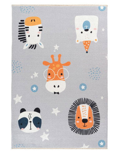 Eco-Friendly Kids Rug with Playful Animal Design